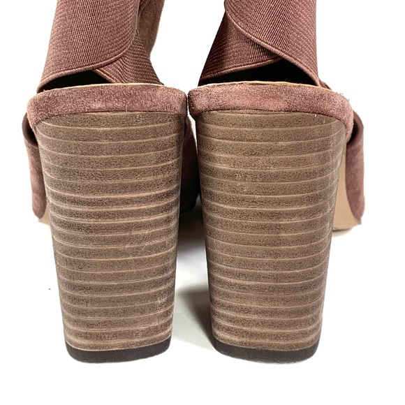 Splendid Daina Open Toe Brown Suede Booties Sz 10 - Picture 10 of 14